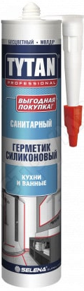 Герметик силиконовый санитарный Tytan Professional 71538, бесцветный (280мл)