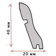 Плинтус Classen МДФ 68235300 Ясень (без крепежа), 2400х40х20