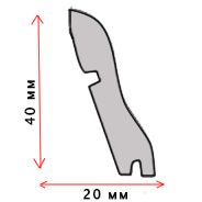 Плинтус Classen МДФ 68233600 Пекан 2 (без крепежа), 2400х40х20