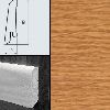 Плинтус шпонированный Burkle Дуб без покрытия 60x15, 1 м.п.