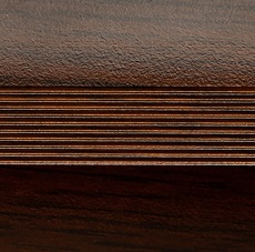 Порог (стык) Русский профиль Т-образный декорированный, 13*2700мм, Орех тёмный