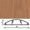 Наличник полукруглый пластиковый, с кабель-каналом Идеал, вишня темная