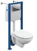Комплект Cersanit DELFI DPL EO slim Инсталляция Cersanit VECTOR кнопка ACTIS пластик хром глянцевый