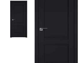 Межкомнатная дверь Profil Doors экошпон серия U 1U Черный матовый, глухое полотно