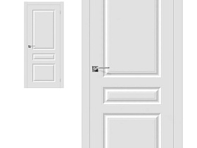 Межкомнатная дверь эмаль Bravo Скинни-14 Whitey глухое полотно