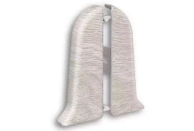 Торцевая заглушка (пара) для плинтуса Идеал Классик-85, К-П85-Тп 251 Ясень, 85мм