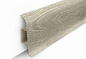 Напольный плинтус Идеал Классик К-П70п (пластиковый с кабель-каналом) 229 Дуб латте, 2200мм/70мм/22мм, 1 м.п.