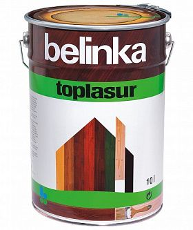 Лазурное покрытие для защитны дерева Belinka TopLasur (10л), 17 тик
