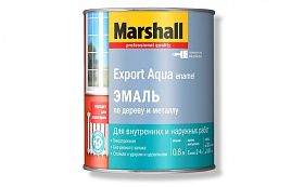 Эмаль для дерева и металла Marshall Export Aqua полуматовая белая (0,8л)