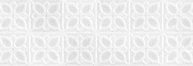 Керамическая плитка Meissen LBU053D Lissabon рельеф квадраты белый 25х75, 1 м.кв.