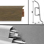 Напольный плинтус из пвх 22х49 мм с сертификацией кабельного канала