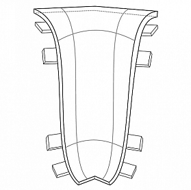 Угол внутренний к плинтусу Arbiton (пластиковый с кабель-каналом) 110 Дуб Джерси