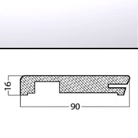 Плинтус белый 207x90x16мм для дверей с отделкой эмалью