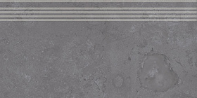 Керамогранит Kerama Marazzi DD205100R/GR Ступень Про Лаймстоун серый темный натуральный обрезной 60х30x11