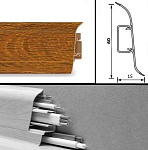 Напольный плинтус из пвх 22х49 мм с сертификацией кабельного канала