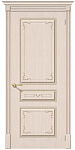 Межкомнатная дверь из шпона файн-лайн Браво Классика Ф-22 Белый Дуб, глухое полотно