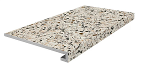 Ступень фронтальная клееная Kerama Marazzi Тосканская коллекция Бричиола KM6060G0031RGCF бежевый светлый матовый обрезной 33x60x0,9