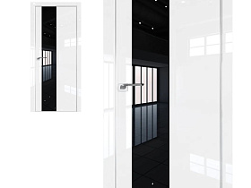 Каркасная дверь Profil Doors 5LK Белый Люкс полотно со стеклом Lacobel черный лак, кромка 4 стор. матовая Eclipse
