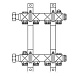Коллектор (гребенка) Овентроп / Oventrop Multidis SH для систем отопления на 8 контуров 1407158
