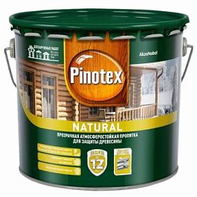 Декоративно-защитная пропитка Pinotex Natural древесно-желтый (1л)