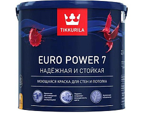 Краска интерьерная стойкая к мытью Tikkurila Euro Power-7 A матовая (0,9л)