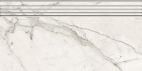 Керамогранит Kerranova Ступень Marble Trend К-1000/LR/st01 Каррара лаппатированный 29.4х60, 1 кв.м.