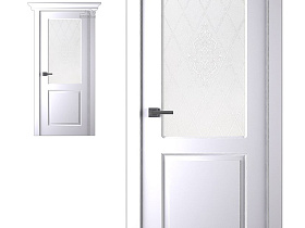 Межкомнатная дверь эмаль Belwooddoors Альта белая, полотно со стеклом кристалайз