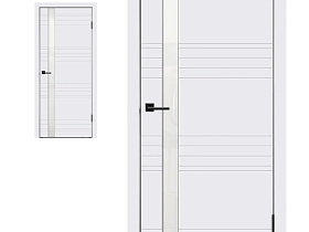 Межкомнатная дверь Velldoris Эмаль SCANDI N Z1 цвет Белый RAL9003 стекло Лакобель белое