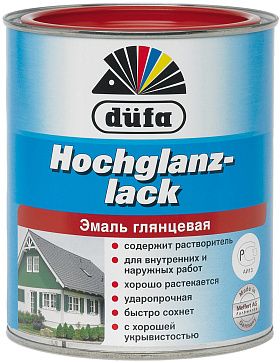 Эмаль глянцевая Dufa Hochglanzlаck, Белая (750мл)