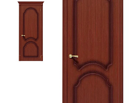 Межкомнатная дверь из шпона файн-лайн Браво Соната Ф-15 Макоре, глухое полотно