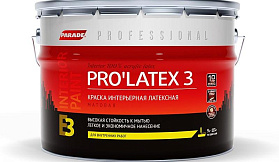 Краска интерьерная латексная Parade PRO’LATEX E3 матовая, база C 2,7л