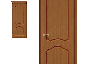 Межкомнатная дверь из шпона файн-лайн Браво Каролина Ф-11 Орех, глухое полотно