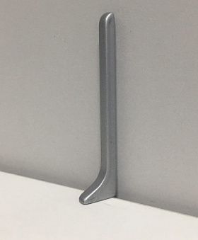 Заглушка Русский профиль из алюминия левая для алюминиевого плинтуса 60 мм (серебро)