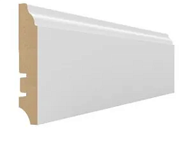 Плинтус МДФ Wimar 301 (фигурный) белый под покраску 81х16мм, 1 м.п.