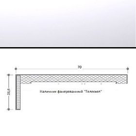 Наличник телескопический Максимум 6 2100x70x25,8мм для дверей с отделкой эмалью, Белый