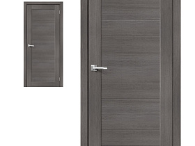 Межкомнатная дверь экошпон Porta X Порта-21 Grey Veralinga глухое полотно