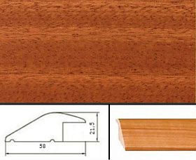 Молдинг массивный разноуровневый Pedross 58х21,5х2700 Махагон