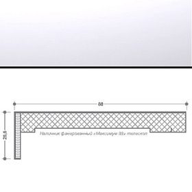 Наличник телескопический Максимум 88/15 2100x88x25,5мм для дверей с отделкой эмалью, Белый