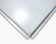 Потолок кассетный Албес АР600А6 (Tegular 45°) T-24, белая оцинковка, эконом