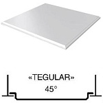 Кассета алюминиевая Grand Line Tegular 45° 595х595 мм (0.4мм) белая матовая