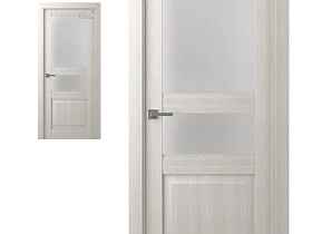 Межкомнатная дверь Кантри  Belwooddoors Миссури Ясень рибейра, частично остекленное полотно