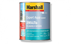 Эмаль для дерева и металла Marshall Export Aqua полуматовая черная (0,8л)