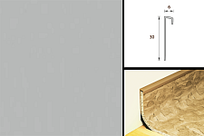 Плинтус для линолеума Идеал 002 Светло-серый (верхняя часть), 2500мм