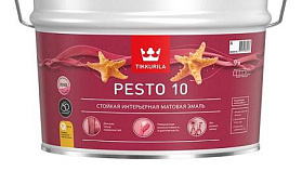 Эмаль стойкая универсальная для фасадов и интерьеров Tikkurila Pesto 10 алкидная матовая, база C