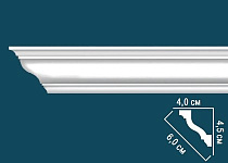 Карниз Перфект гладкий AB240 40х45х2440 мм, 1 м.п.