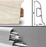 Напольный плинтус из пвх 22х49 мм с сертификацией кабельного канала