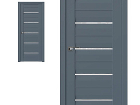 Межкомнатная дверь Profil Doors экошпон серия U 48U Антрацит, полотно со стеклом Белый Триплекс