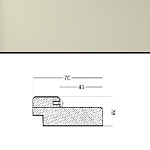 Коробка МДФ Тип 50 (четверть 43) 2100х70х28мм для дверей с отделкой эмалью, Слоновая кость