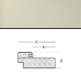 Коробка МДФ Тип 50 (четверть 43) 2100х70х28мм для дверей с отделкой эмалью, Слоновая кость