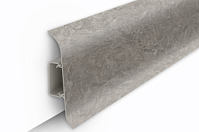 Напольный плинтус Идеал Классик К-П70п (c центральной планкой) 547 Лофт светло-серый, 2200мм/70мм/22мм, 1 м.п.